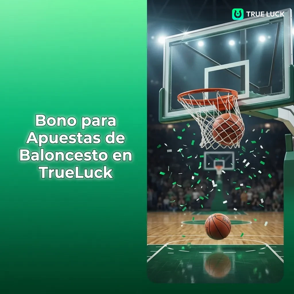 Bono de bienvenida deportivo TrueLuck para apuestas de baloncesto con fondos adicionales y requisitos de apuesta mínima