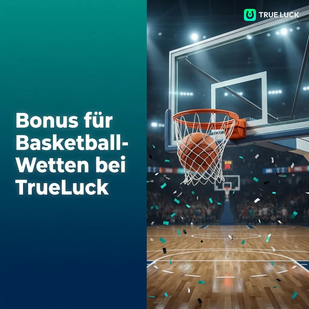 TrueLuck basketball betting bonus page showing welcome offer details and wagering requirements for new customers