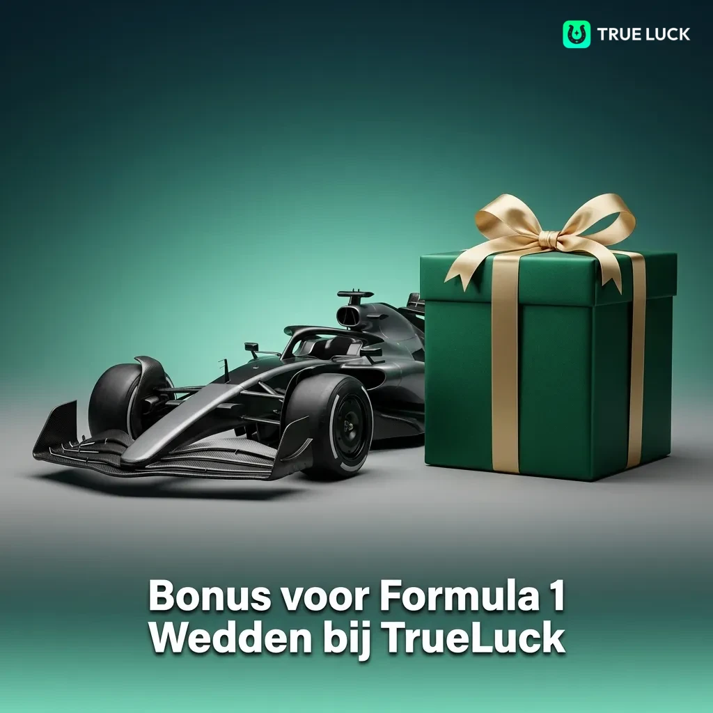 TrueLuck Formula 1 welkomstbonus: 100% tot €300 met 5x inzetvereiste op odds 1.50+, geldig 30 dagen voor F1 weddenschappen
