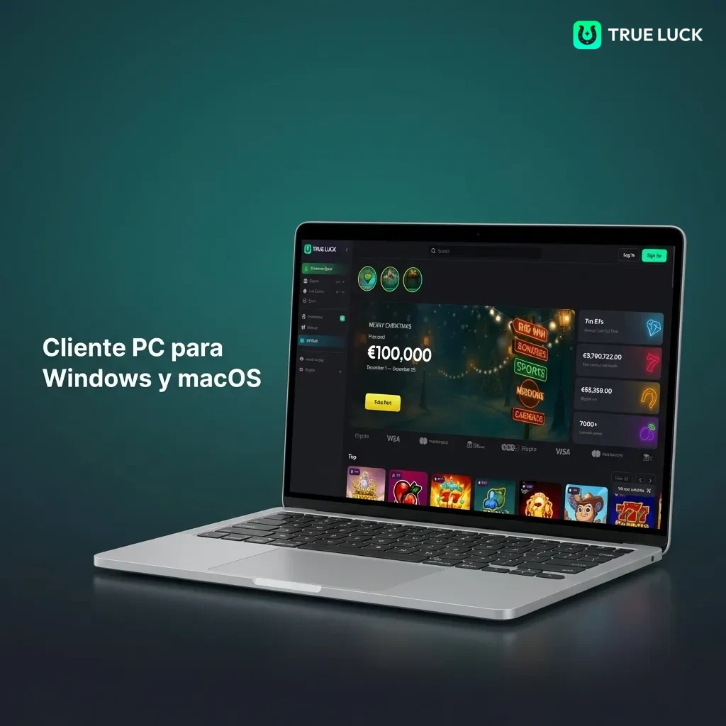 TrueLuck sitio web en navegador de escritorio mostrando mercados de apuestas en pantalla grande de computadora