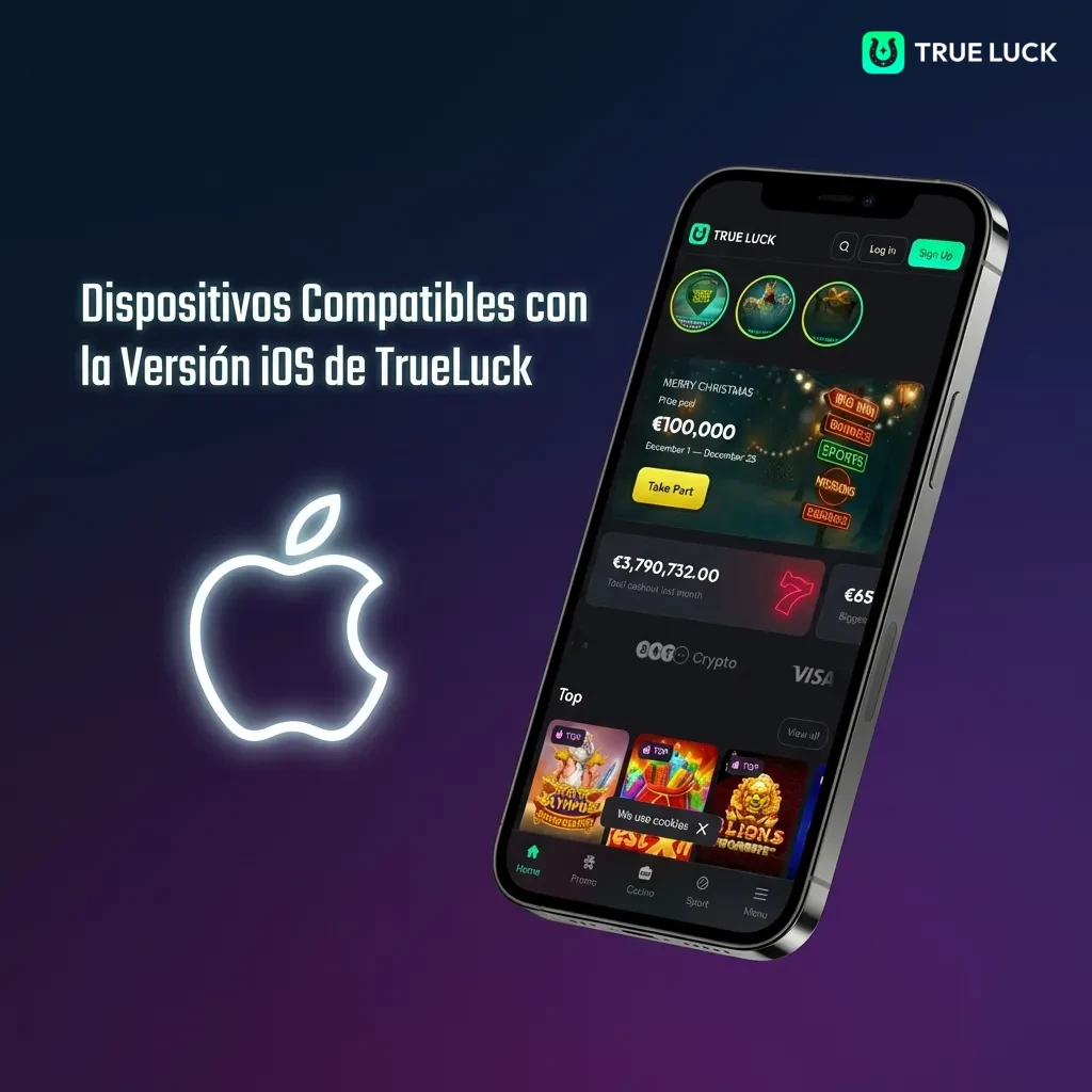 TrueLuck iOS compatible devices table showing iPhone and iPad models from 2017 onwards supporting iOS 11.0+