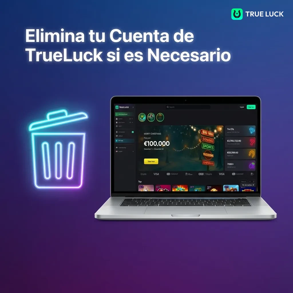 User requesting permanent account deletion from TrueLuck platform with identity verification and balance withdrawal steps