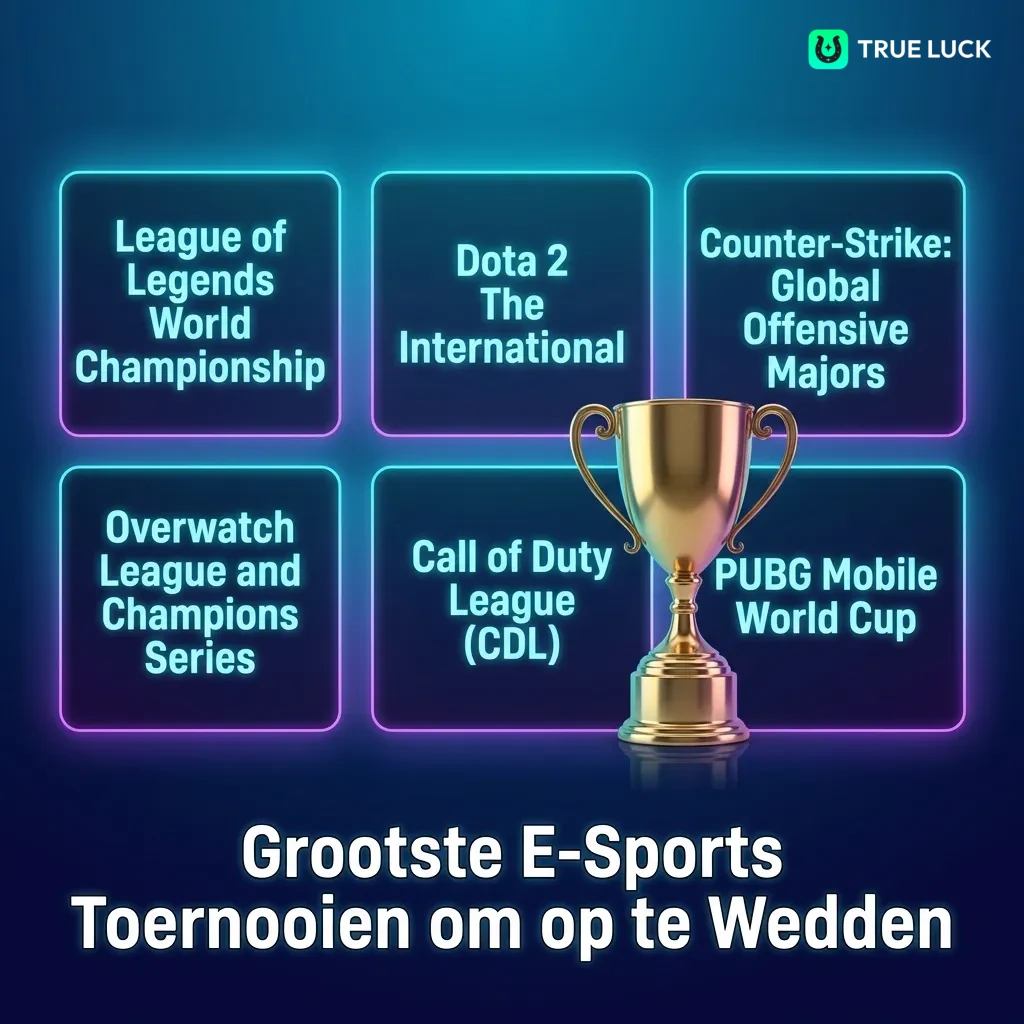 E-sports toernooien lijst met games zoals Dota 2, CS2, League of Legends en Valorant met belangrijkste competities