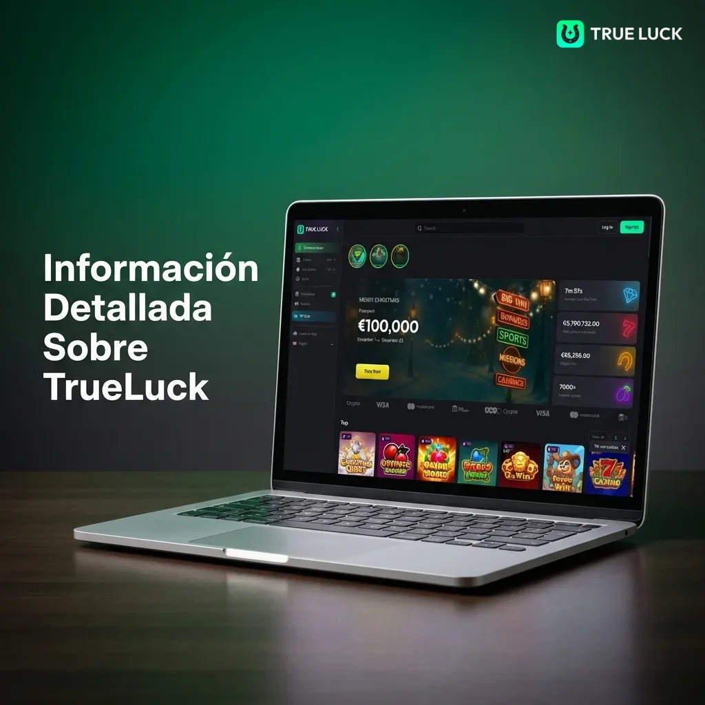 TrueLuck betting platform interface showing sports and casino gaming options with secure mobile access for Spanish users