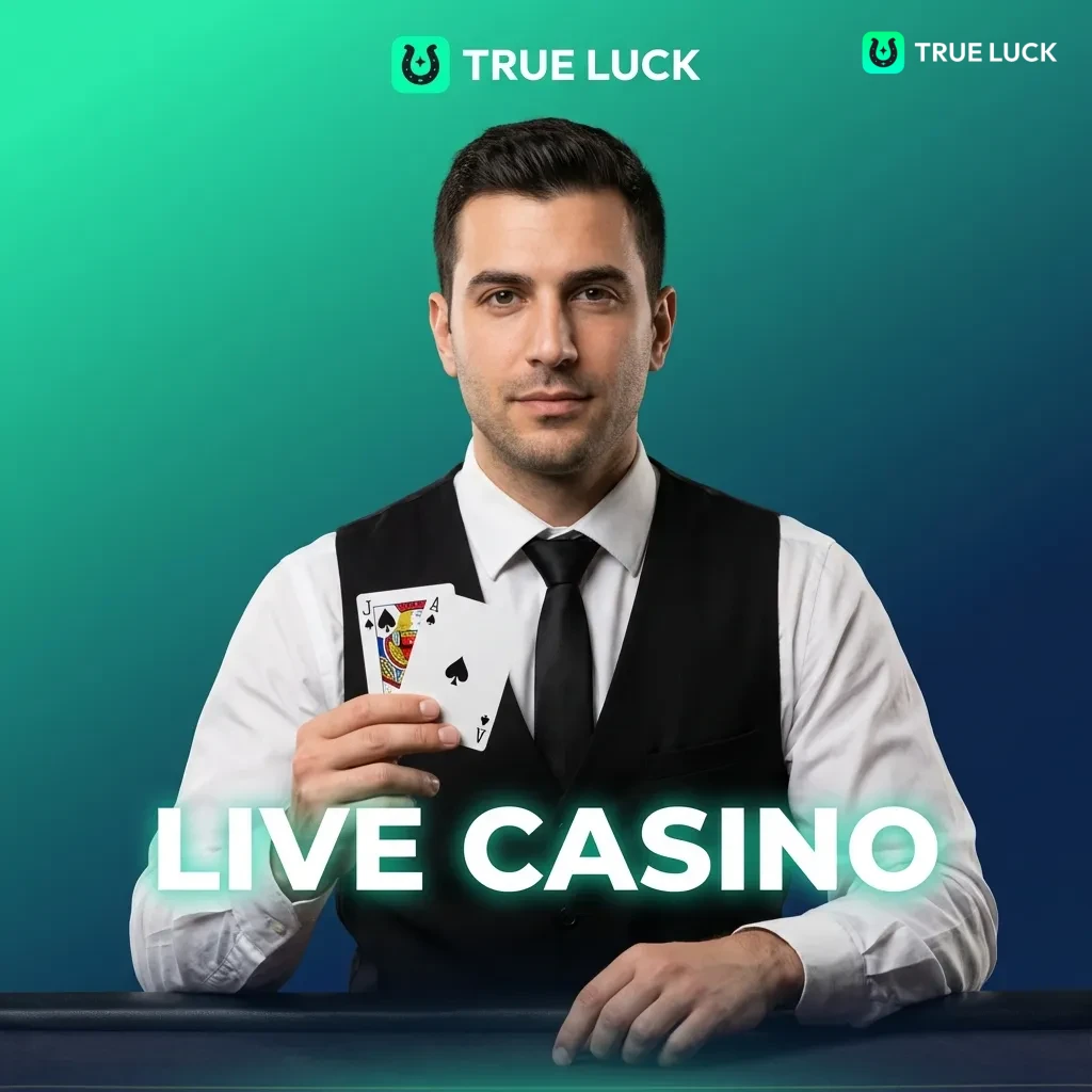 Live casino games with real dealers via HD streaming, featuring roulette, blackjack, baccarat, poker, and game shows