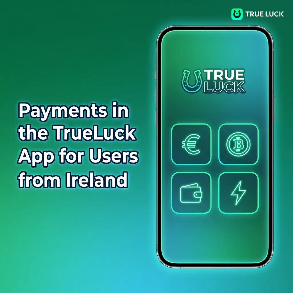 TrueLuck App payment methods for Irish users including Apple Pay, cards, bank transfers, and cryptocurrencies