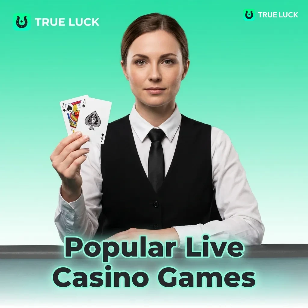 Live casino games including roulette, blackjack, baccarat, and game show formats with professional dealers