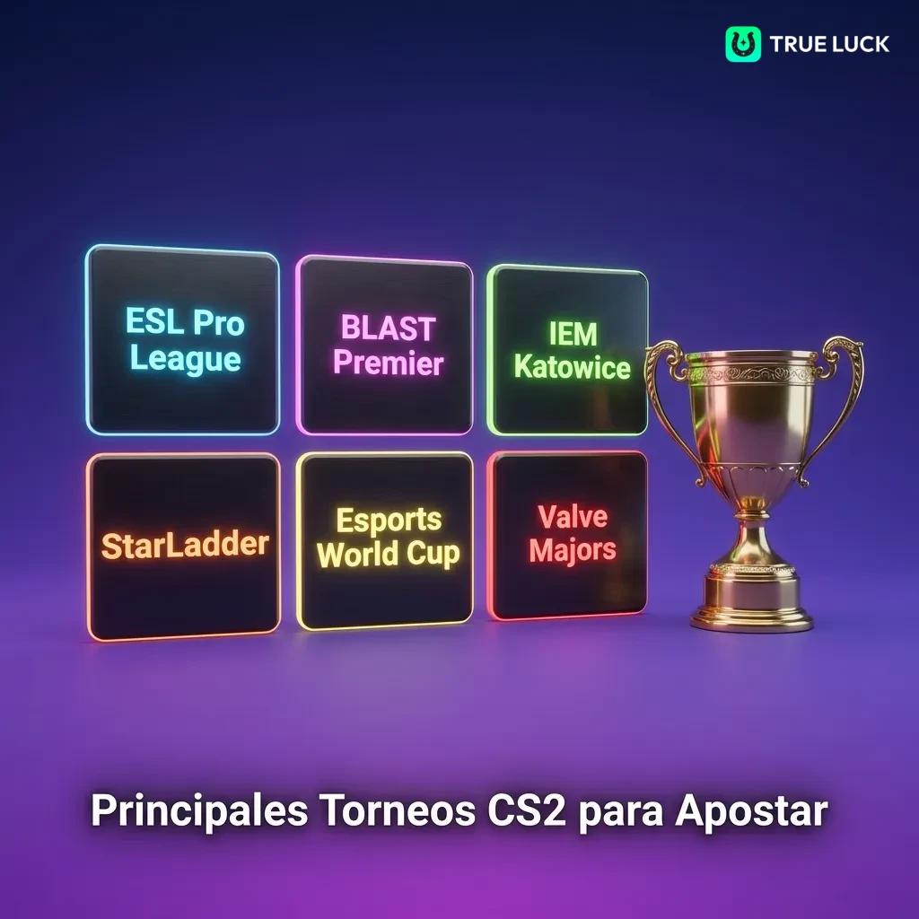 Top CS2 tournaments including ESL Pro League, BLAST Premier, IEM Katowice, and Valve Majors for competitive betting opportunities.