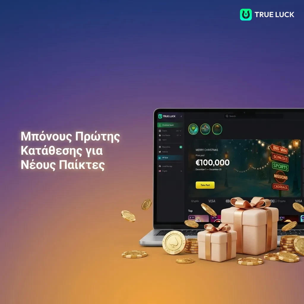 Greek online casino website interface showing browser-based gaming without app download requirement