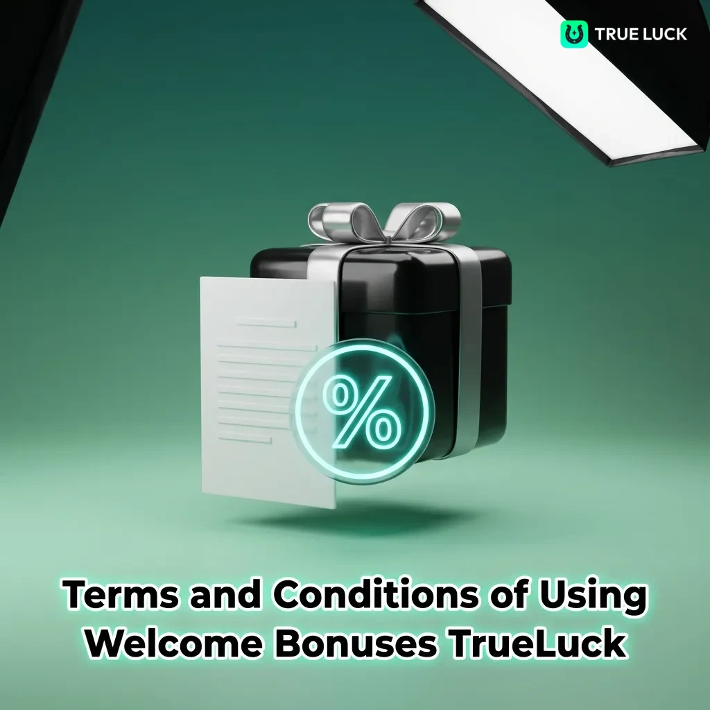 TrueLuck welcome bonus terms document showing requirements for new players including deposit limits and wagering rules
