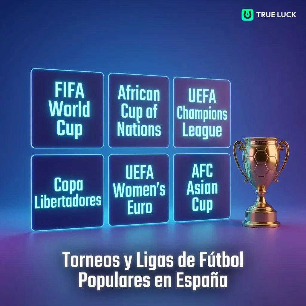 Spanish football tournaments including FIFA World Cup, UEFA Champions League, La Liga, and Premier League matches