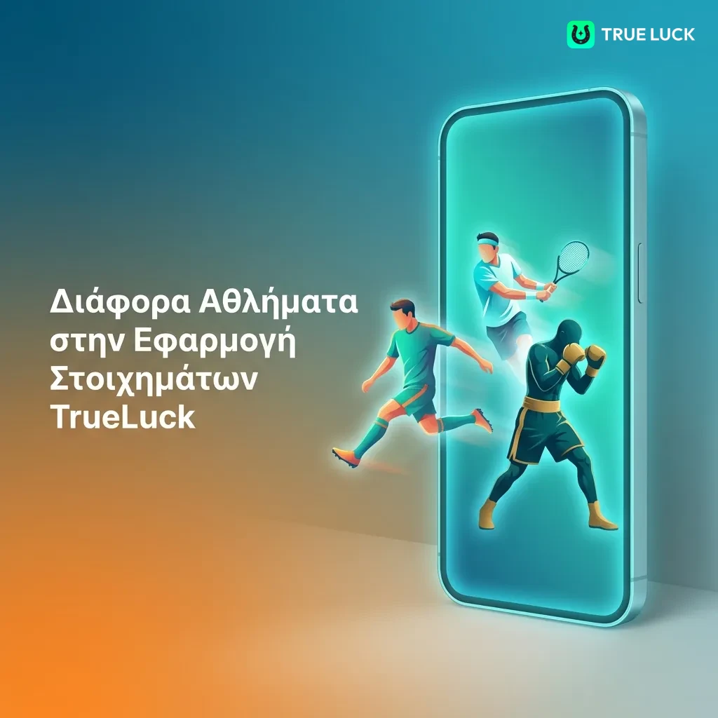 TrueLuck betting app interface showing various sports options including football, basketball, tennis, and eSports