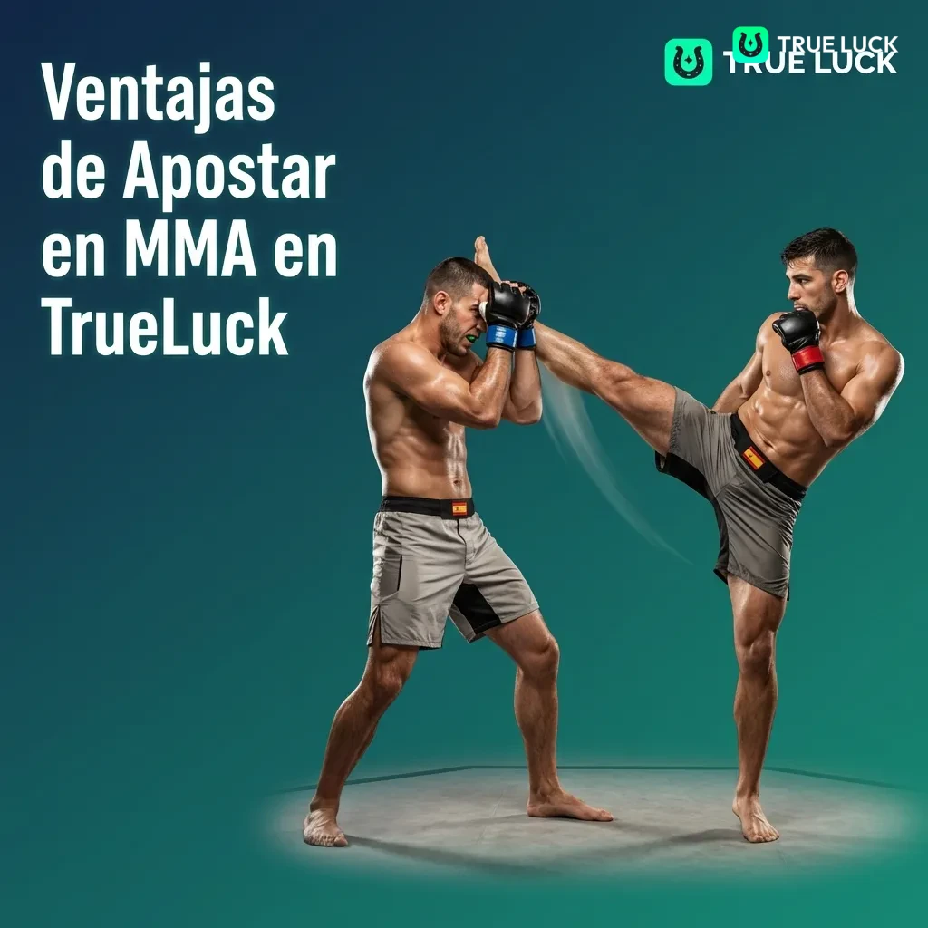 TrueLuck MMA betting features including UFC coverage, live betting, specialized markets, and competitive odds for Spanish users.