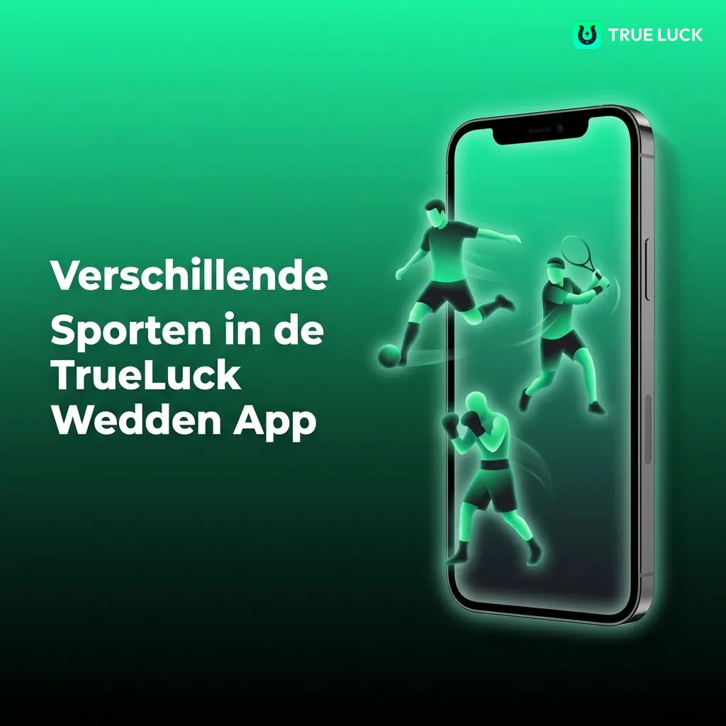 TrueLuck sports betting app interface showing multiple sports options including football, tennis, basketball, and esports