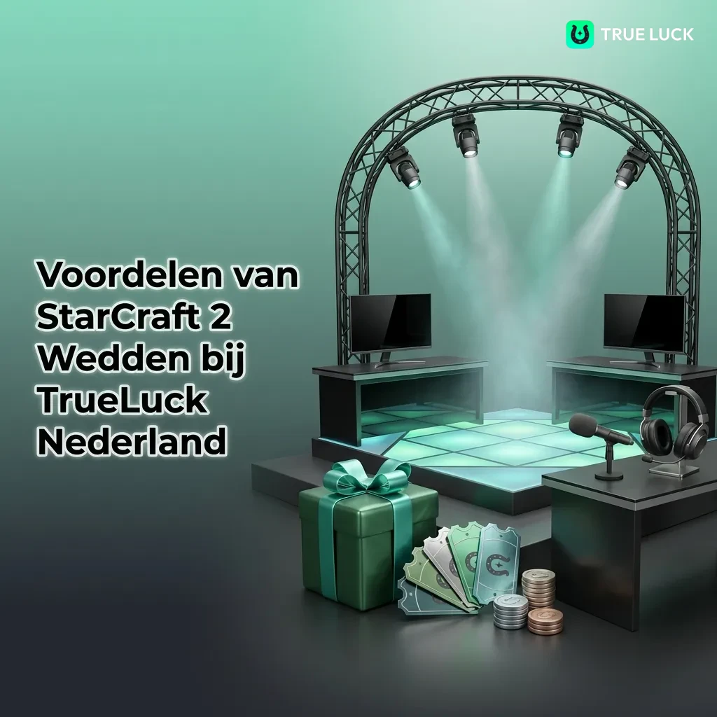 TrueLuck Nederland StarCraft 2 betting platform showing bonuses, payment methods, and esports wagering features