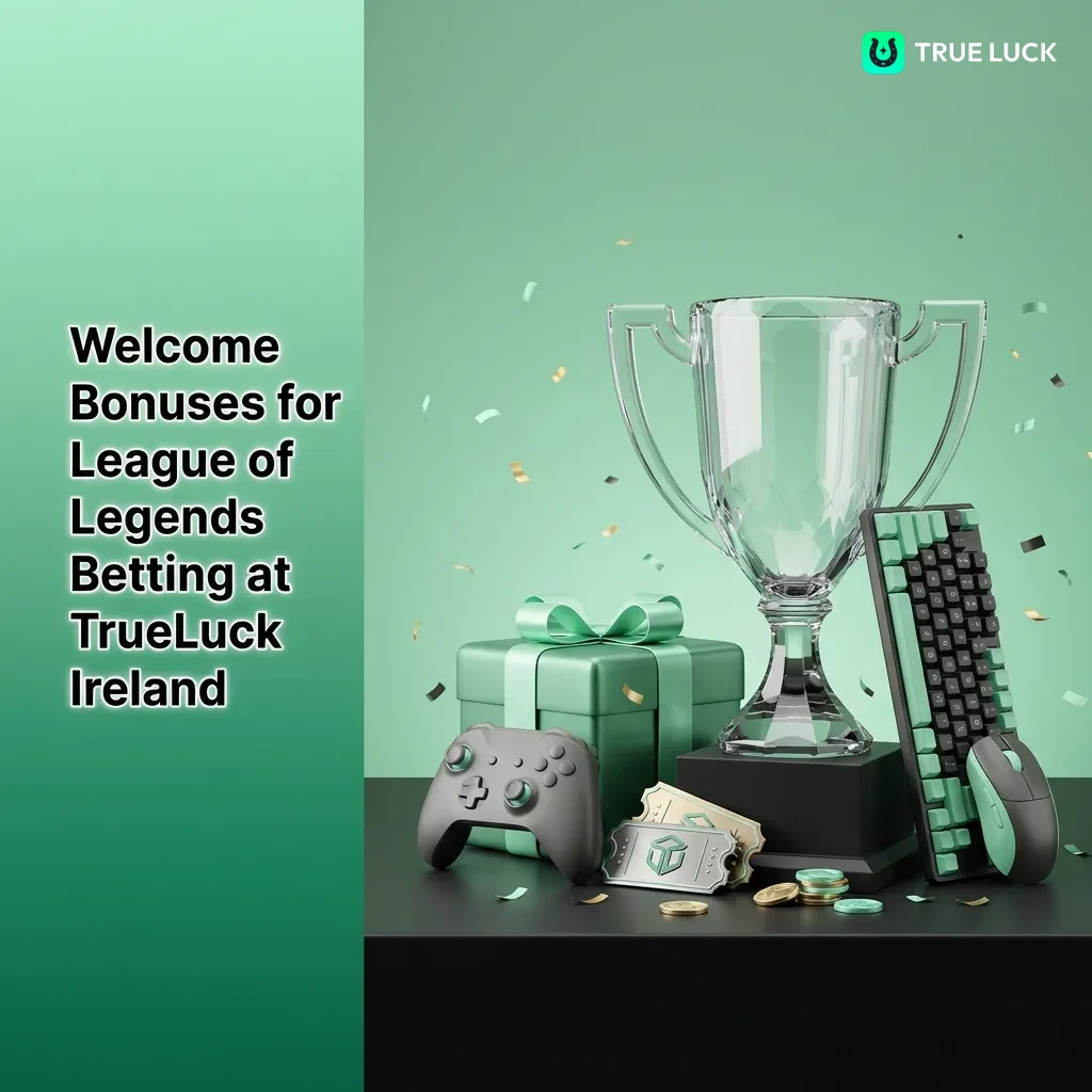TrueLuck Ireland welcome bonus offer for League of Legends betting with deposit match and free spins promotion