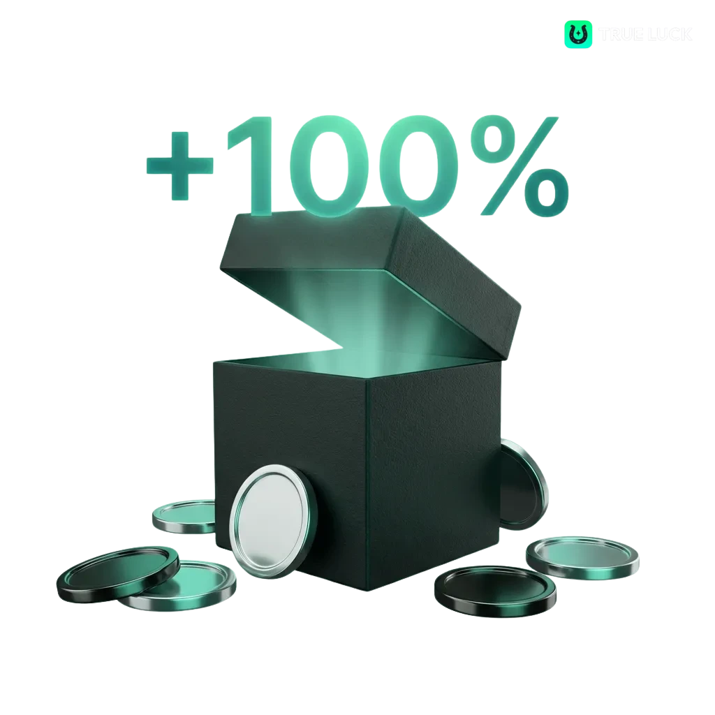 TrueLuck welcome bonus options displayed: slots, live casino, and sports betting packages for new Irish players