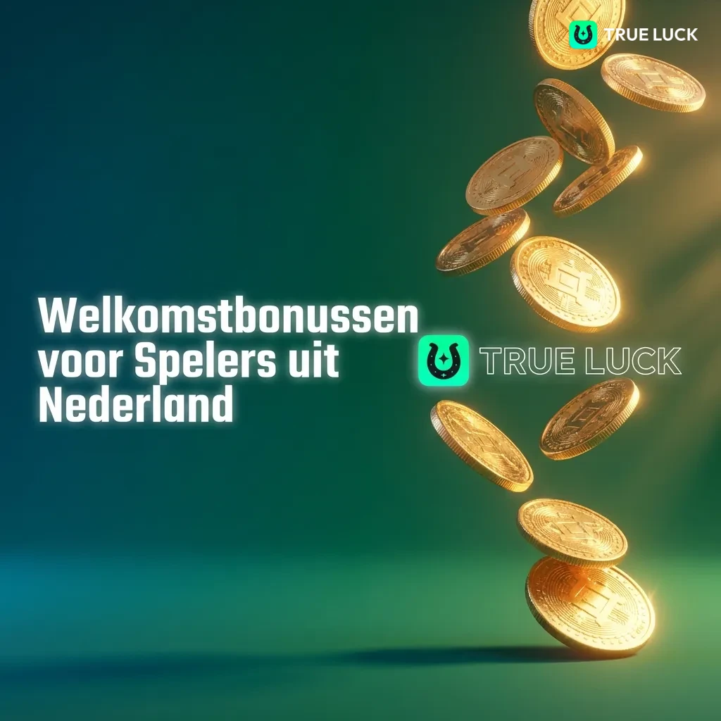 TrueLuck welcome bonuses for Dutch players: casino, live casino, and sports betting offers with deposit match percentages.